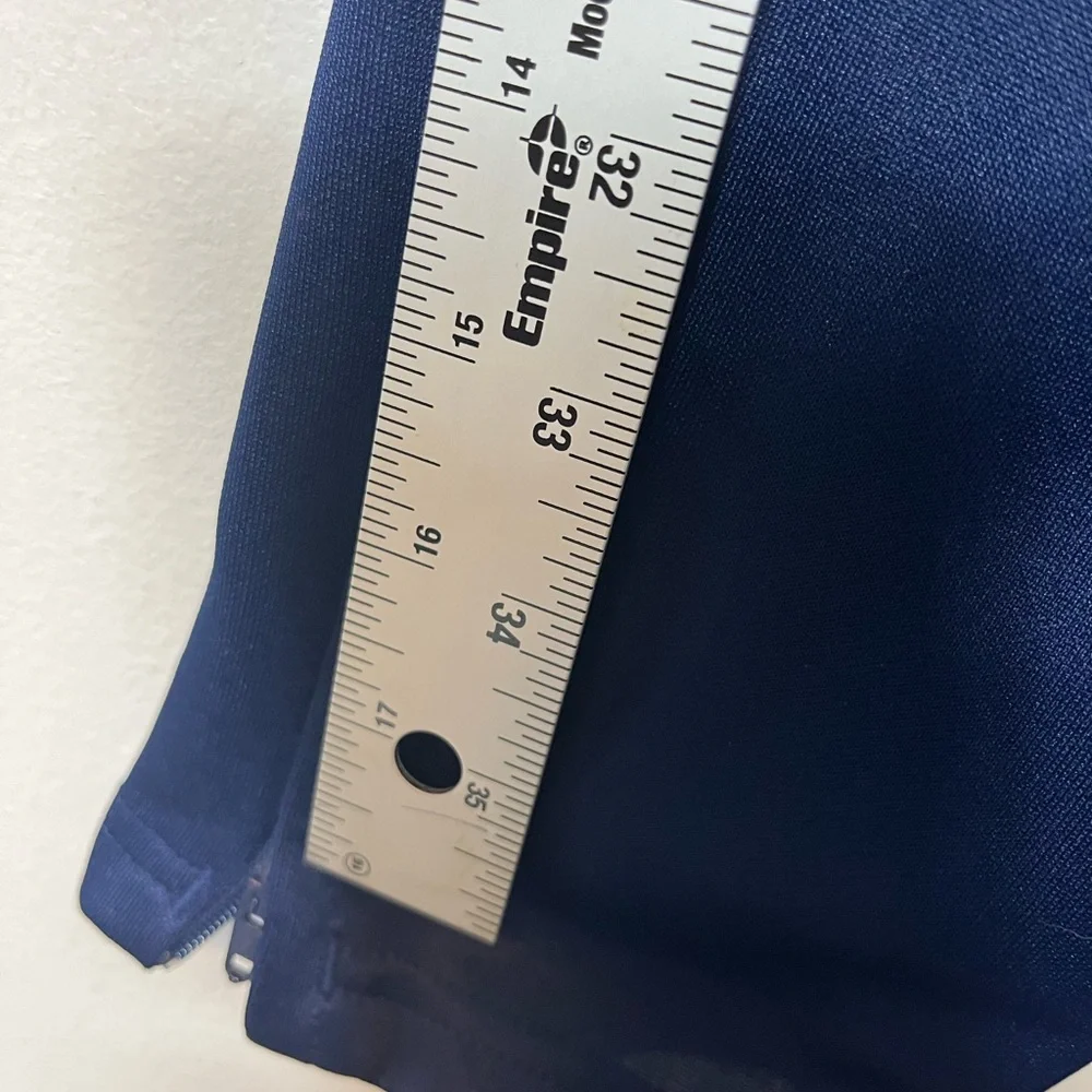 Adidas Blue joggers athletic pants white stripe - Picture 4 of 5